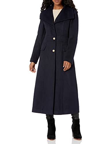 Karl Lagerfeld Paris womens Military Long Wool Coat, Navy, Small US Karl Lagerfeld Paris womens Military Long Wool Coat, Navy, Small US