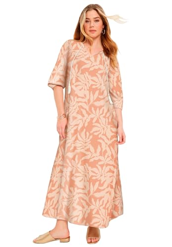 June + Vie Women's Plus Size Boho Maxi Dress -