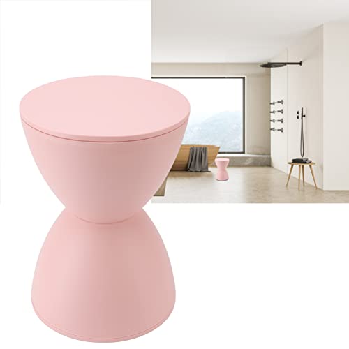 Espejo redondo de plástico estilo nórdico rosa para paredes de baño 7
