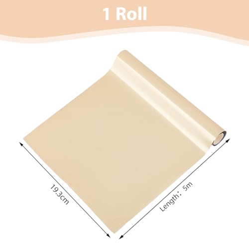 SUPERFINDINGS 1Roll 5m Bisque Toner Reactive Foil Paper 19.3cm Wide Transfer Foil Roll Glimmer Reactive Foil for Laser Printer and Laminator DIY Embossing Scrapbooking Craft Projects - Image 2