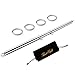 Silver Pilates Spreader Bar Kit 2pcs, Expandable Sports Aid Training Fitness Gear - Exercise Guide Included,Workout Bar,Home Yoga Gym Kit with Fur Flocking Storage Bag