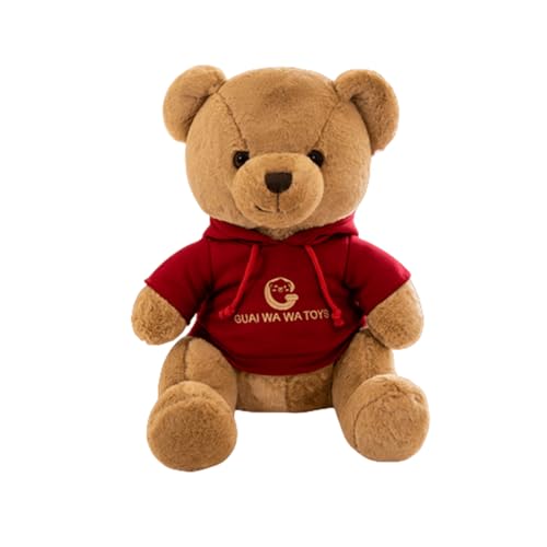 CHIMZI テディベア ぬいぐるみ 大きい 特大 テディベア人形 大きいくま抱き枕 可愛い熊 くまぬいぐるみ ぬいぐるみ大きい プレゼント/お祝い 恋人彼女への贈り物 ふわふわ レッド40CM