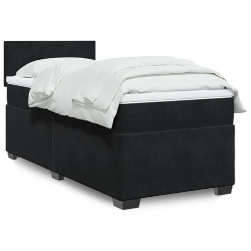 Lumanois Cama Box Spring Individual con colchón Tela Negro,Mobiliario,Camas y somieres,59.3kg-3288769