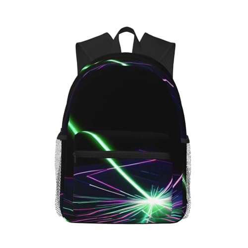 Sac à dos laser noir avec poches et lumières pour homme et femme