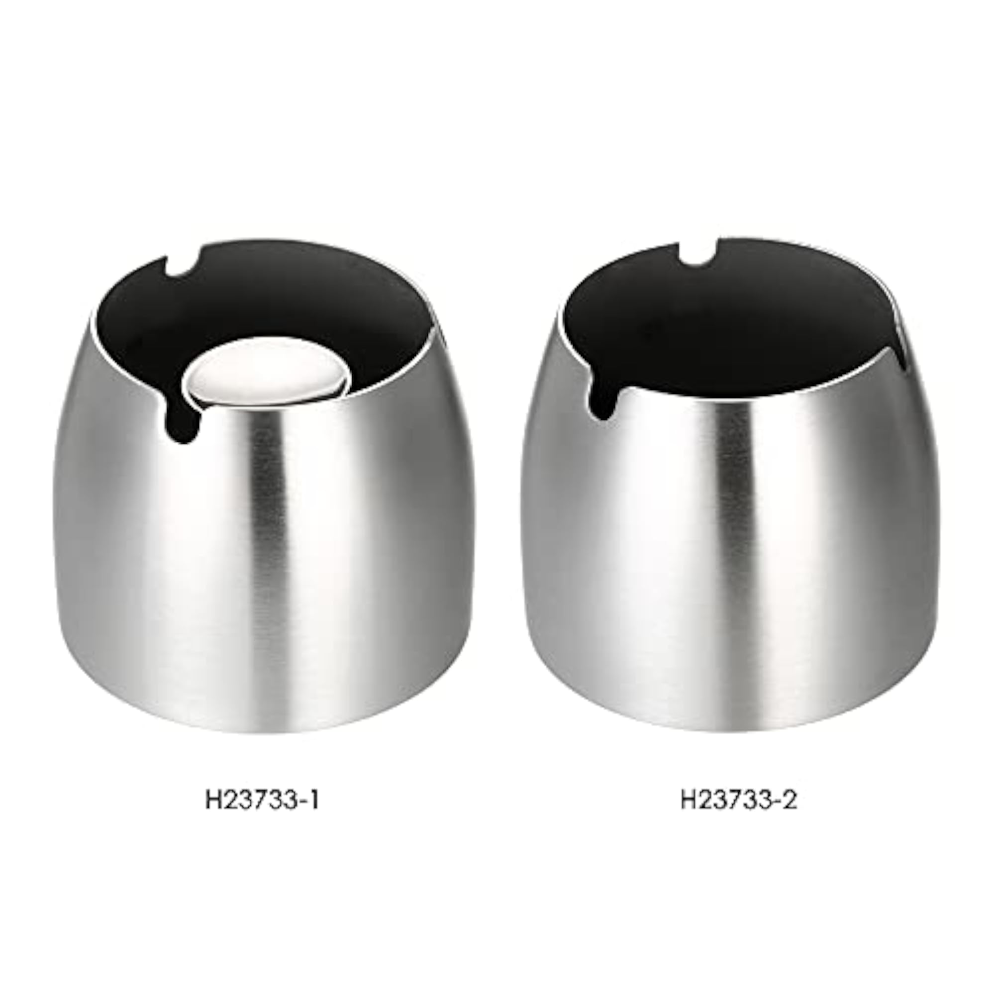 Windproof Stainless Steel Tabletop Ashtray with Column Bracket