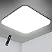 Produktbild Oeegoo LED Deckenleuchte Dimmbar mit Fernbedienung, 24W 2050LM Deckenlampe Dimmbar, Flimmerfrei Wohnzimmerlampe Schlafzimmerlampe Kinderzimmerlampe, Lichtfarbe und Helligkeit Einstellbar, Nachtlicht