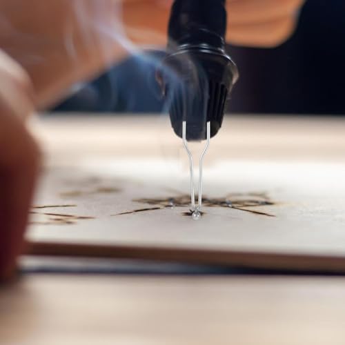 Image of UPKOCH 8Pcs Wood Burning Pen Kit with Adjustable Temperature and Wire Tips for Pyrography Art on Wood Leather and Gourd Crafts Sizes 18-23