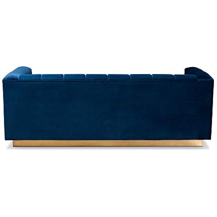 Baxton Studio Sofa, Blue