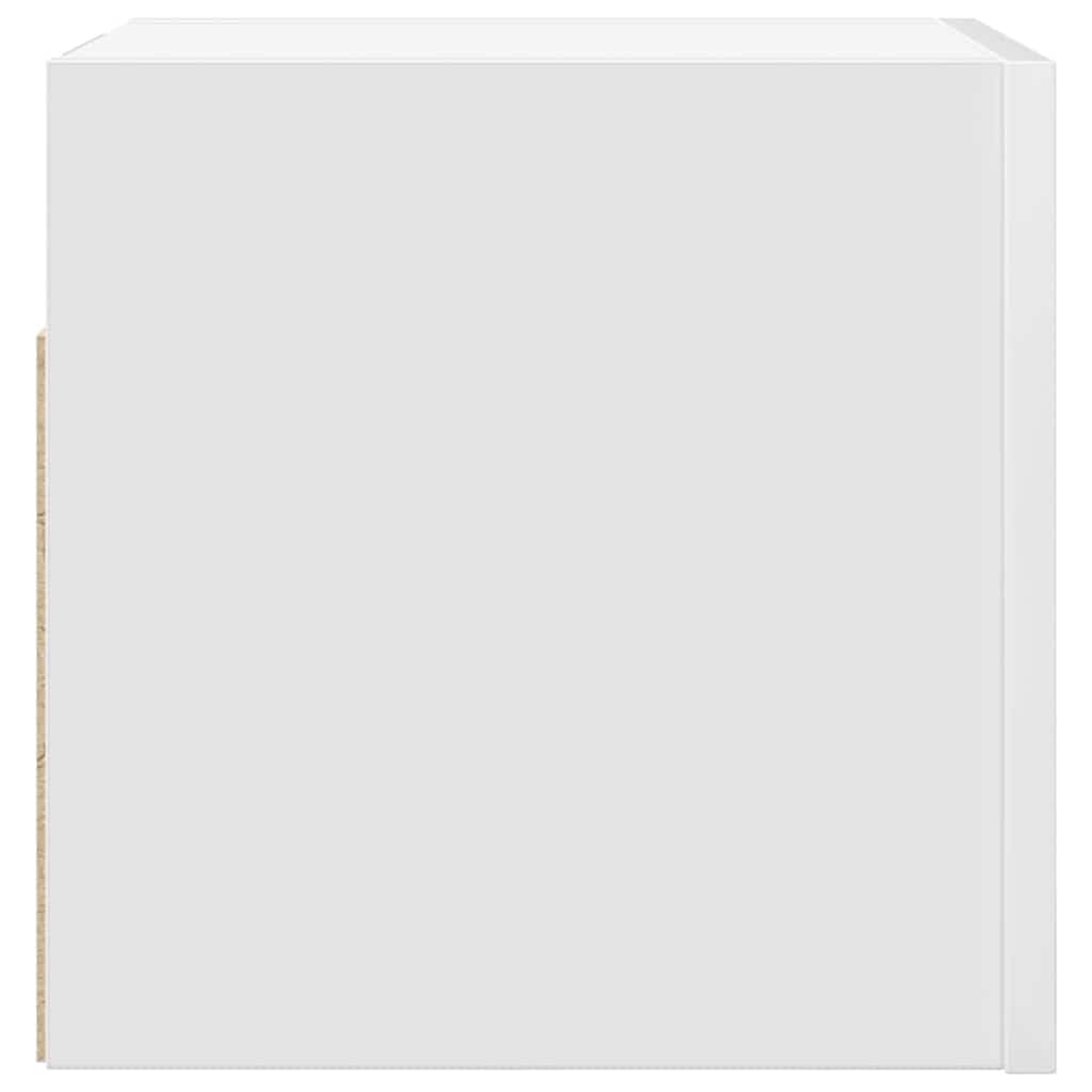 Set di 2 mobili da parete per TV, colore bianco, 30,5 x 30 x 30 cm