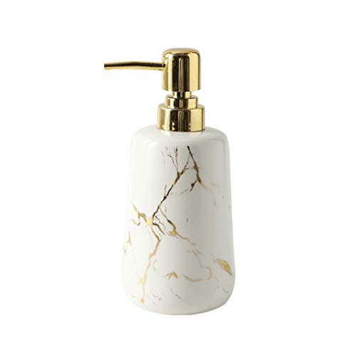 Gooffy Shower Pump Ceramic Soap Dispenser For Bathroom Kitchen Countertop Lotion & Liquid Dispenser Soap Bottle Soap Pump Marble 14.1Oz Soap Dispenser Pump Soap #TOP7
