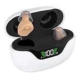 Hearing Aids for Seniors, Rechargeable Hearing Amplifiers with Noise Canceling, Invisible OTC Hearing Aids w/Charging Case for Adults, 3 Modes, Crystal Clear Sound