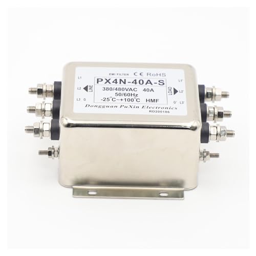 Filtro trifásico PX4N-40A-S soluciona interferencias en servoinversor 40A 2
