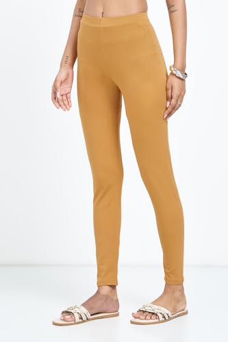 Image of Rangmanch by Pantaloons Women's Cotton Stretch Bottoms | Skinny Fit | Mid Rise Waist | Ankle Length