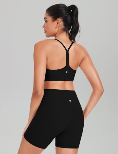 HeyNuts to Freest Womens Y Back Sports Bra, Spaghetti Strap Racerback Low Impact Workout Yoga Tops Padded A-C Cups *Updated3
