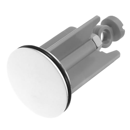 LIFKOME Tapón Desagüe Lavabo Gris con Tornillos Instalación Fácil Control Fiable de Agua para Baño Compatible con Lavabos Estándar Uso Doméstico y Hotelero