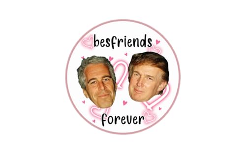 Trump Epstein Best Friend Forever Sticker Epstein List Bumper Sticker Liberal Gift for Men and Women Anti Trump Protest Car Magnet He's On The List Car Decor Gift for Him Her