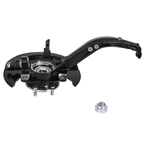Image of Detroit Axle - 2.4L Front Left Steering Knuckle for 03-07 Honda Accord [Automatic Transmission], Driver Side Steering Knuckle & Wheel Bearing Hub Assembly 2003 2004 2005 2006 2007 Replacement