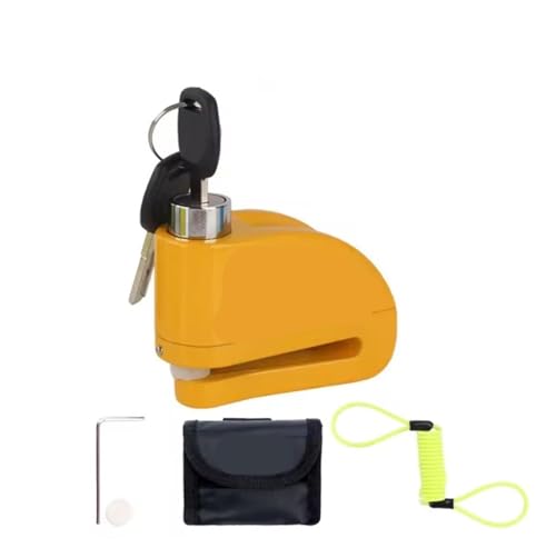 Alarm motocyklowy ze stopu aluminium Blokada hamulca tarczowego do hulajnogi Lina zabezpieczająca przed kradzieżą(Orange Package B)