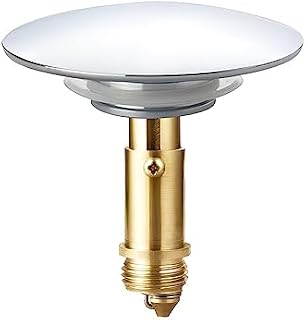 Qrity Push Pop-Up Click Clack Plug Stopper (66mm), Bathroom Sink Drain Plug Stopper, Drain Sink Waste Plugs, Brass Pop-up Stopper, Pop Up Stopper