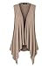 MBJ WSK1071 Womens Lightweight Sleeveless Draped Open Cardigan XL TAUPE