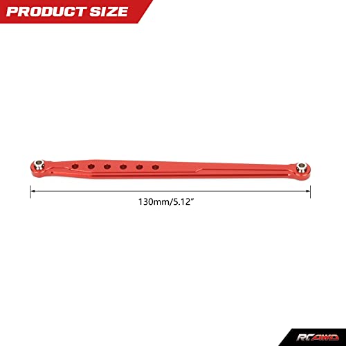 RCAWD RC Auto Chassis Link Rod,Aluminium Chassis Link Rod für 1/10 Everest Gen7 Pro und 1/10 Everest Gen7 Sport Upgrades Teile (rot)