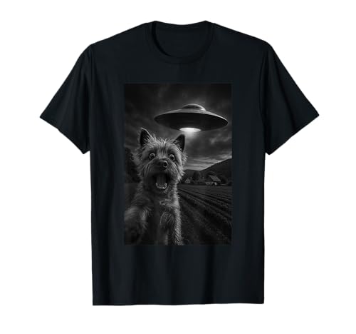 Cairn Terrier UFO Encounters Selfie T-Shirt
