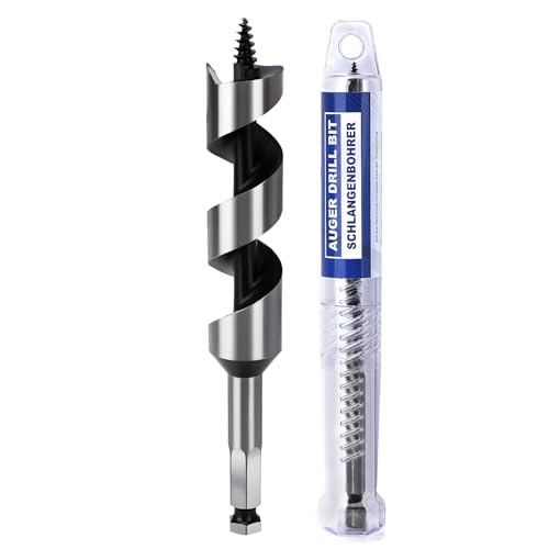 1-3/16" X 6.1" Auger Bit for Wood, 30x155mm Hex Long Auger Drill