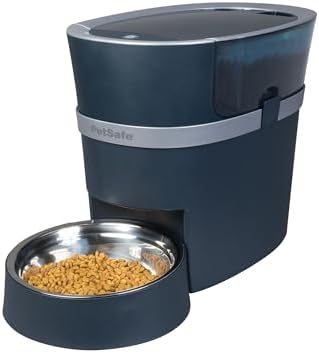 PetSafe Smart Feed Automatic Cat Feeder & Dog - 6L/24 Cup, Dry Food Dispenser, Slow, Programmable Meals Portions, Pet - Alexa, Amazon Dash, Apple Android Compatible, Blue