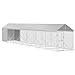 BARULUOAKLIFE Outdoor Dog Kennel Large Galvanized Steel Polyethylene Enclosure with Lockable Door and UV-Resistant Roof for Dogs Chickens Rabbits Secure Shelter