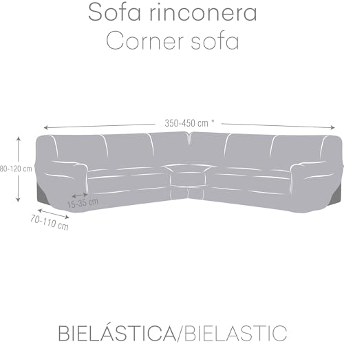 Housse de canapé d'angle super élastique et respirante