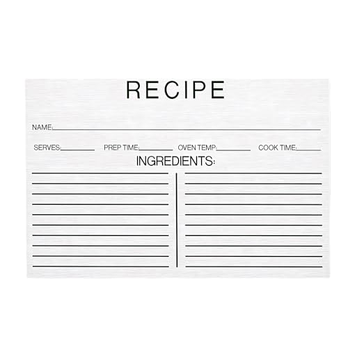 Thistle Brooke Cottage Recipe Cards 4x6 Inches Blank Double Sided,