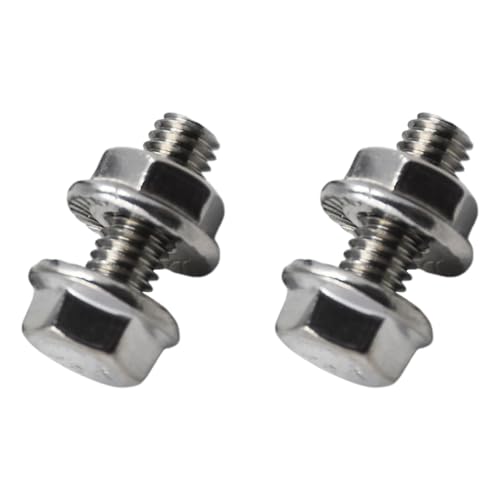 Tendparts 2PCS 19M7775 14M7303 Hex Flanged Bolt and Nut Set Compatible with John Deere Lawn Tractor D100 D110 L100 L110 LX186 LX188 SST16 SST18 X485 X585 Replace Battery Terminal Bolts Nuts Set