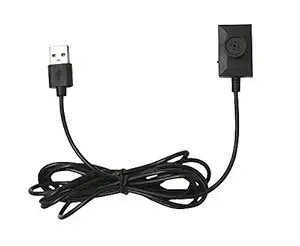 Mini Power Bank HD Spy DVR 2 Meter Line USB Cable Buttons Video Recorder Cam, 32GB SD Card Supported, 24 Hours Recording Wired Hidden Camera - Black