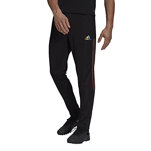 adidas Men's Standard Tiro Track Pant Pride, Black, Medium