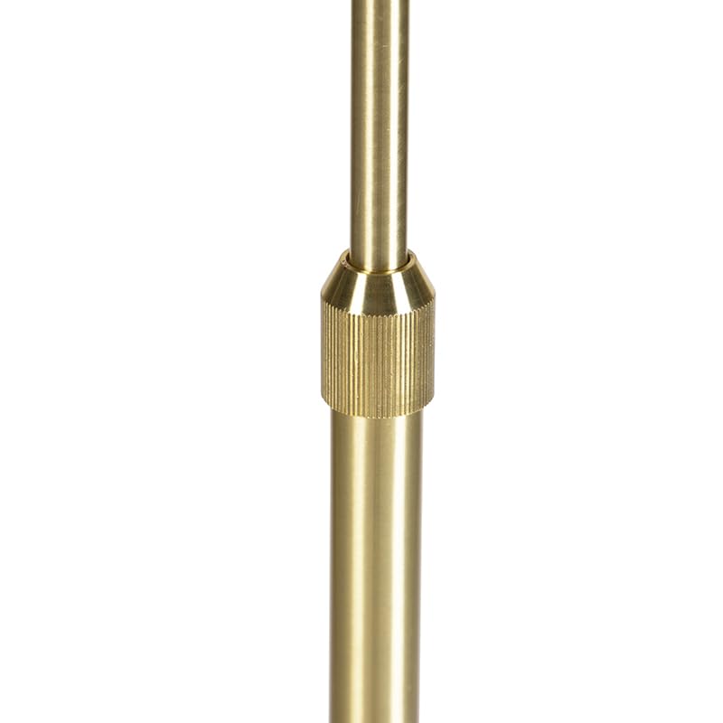 Qazqa Klassisch Stehleuchte mit Schirm, Stehlampe - Parte Fl - Blau, max. 60W, Geeignet für LED, 186.5cm, Ideal als Flur, Küche lampe, Schlafzimmerlampe und Wohnzimmerlampe