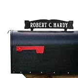 Mailbox Address Sign, Two Sided Mailbox sign, Solid Metal Address Sign, House...