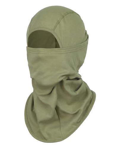 Image of BOCOMAL FR Face Mask Flame Resistant Balaclava 5.5oz Lightweight Arc Rated Helmet Liner Covering Hood for Welding