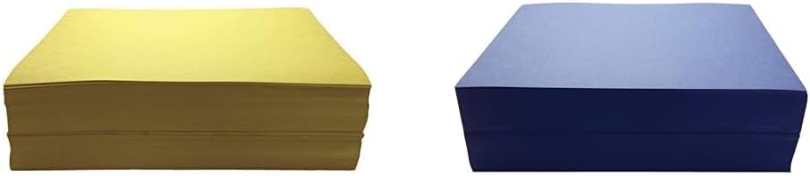 Childcraft Construction Paper, 500 Sheets Each of Yellow and Blue, 9 x 12 Inches