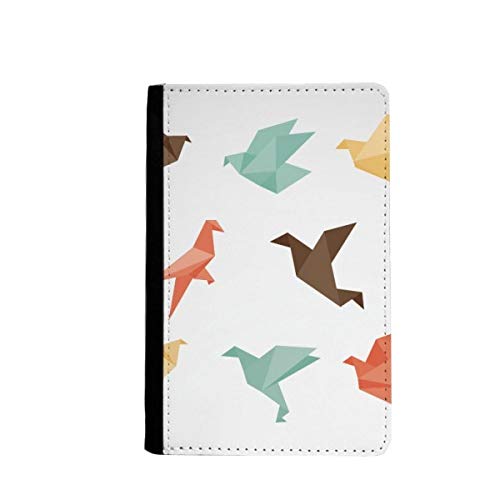 Étui portefeuille de voyage avec motif origami abstrait pochette passeport multicolore