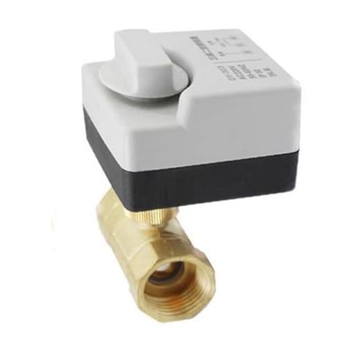 NiuLumea Válvula de bola eléctrica DN20 (3/4) CA 220 V latón uso industrial, agua y aire, IP65 impermeable, a prueba de polvo, válvula motorizada normalmente cerrada con conexión de 3 cables