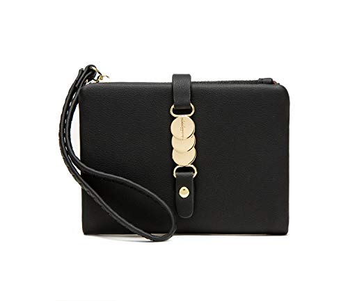 AOXONEL Womens Wallets Small Bifold Wristlet,Ladies Wallets for Card Coin,Change Purse with Wrist Strap4