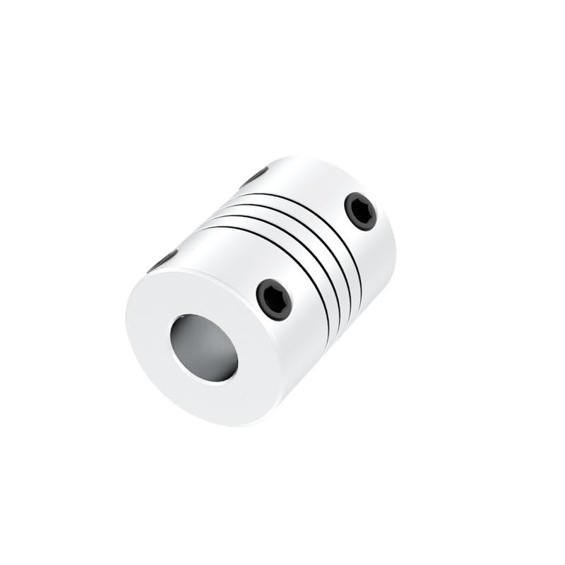 Aluminium Motor Jaw Shaft Coupler 5mm to 8mm Flexible Coupling OD 19x25mm 3/4/5/6/6.35/7/8/10mm(4x6.35)