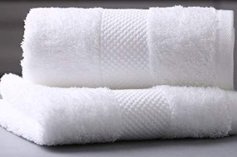 Sanjeev TextilesCotton Dobby Border Face Towel (White, Set of 5)