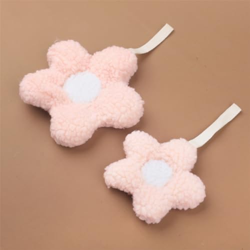 Image of Baby Daisy Pacifier Holder,Light and Soft Dummy Holder Handmade 2 Pack, Decor for Nursing Kids Room(Pink Daisy)
