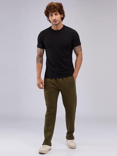 Image of Raymond SleepZ Regular Fit Cotton Modal Blend Solid Pattern Round Neck Loungewear T-Shirt