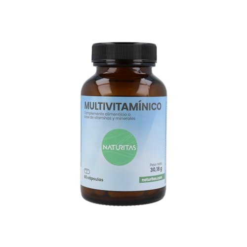 Multivitamínico 60 cápsulas Naturitas Essentials | Vitamina A, B6, C, D, E | Minerales | Sistema inmune | Sin gluten | Sin lactosa