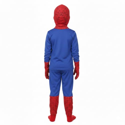 Image of ITSMYCOSTUME Superhero Costume for Kids Boys & Girls | 4-Piece Fancy Dress Set with Mask & Gloves | Polyester | Birthday & Halloween Wear | Age 2-8 Years