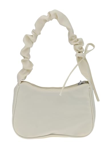 Women's Cute Embroidered Bowknot Shoulder Bag Adjustable Strap Clutch Purse Fashionable Textured Handbags3