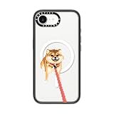 CASETiFY インパクト iPhone 17e / 16e ケース [MIL規格準拠 (4x MIL-STD-810G)/2.5mからの落下試験をクリア/ワイヤレス充電およびMagSafe対応] - Stubborn Shiba Inu - ブラック