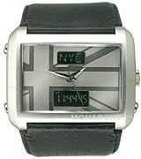 Monarchy Men's MCUL001 Union Jack Silver Case/Black Leather Watch